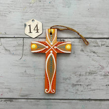 Load image into Gallery viewer, Custom Small Hand Painted Cross Ornament&#39;s by Mustofa Art
