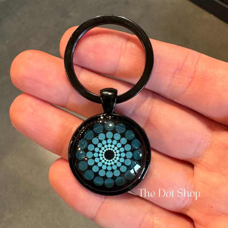 The Dot Shop Pendant Keychain (Teal)