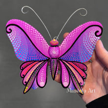 Load image into Gallery viewer, Mini Magical Butterfly Hand carved and Dot Painted by Mustofa Art Various Options
