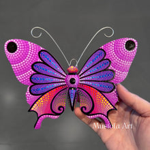 Load image into Gallery viewer, Mini Magical Butterfly Hand carved and Dot Painted by Mustofa Art Various Options
