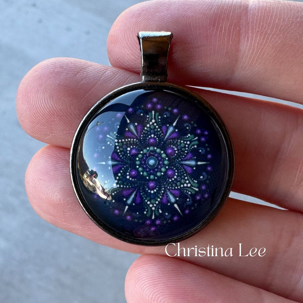 Purple Star Gazer Pendant Necklace