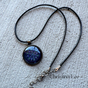 Purple Star Gazer Pendant Necklace