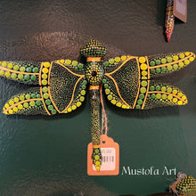 Load image into Gallery viewer, Magical Dragonfly Hand carved and Dot Painted by Mustofa Art Various Options
