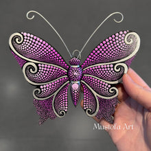 Load image into Gallery viewer, Mini Magical Butterfly Hand carved and Dot Painted by Mustofa Art Various Options
