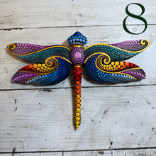 Load image into Gallery viewer, Magical Dragonfly Hand carved and Dot Painted by Mustofa Art Various Options
