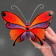 Load image into Gallery viewer, Mini Magical Butterfly Hand carved and Dot Painted by Mustofa Art Various Options
