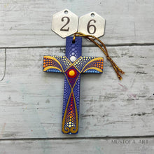 Load image into Gallery viewer, Custom Small Hand Painted Cross Ornament&#39;s by Mustofa Art
