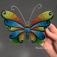 Load image into Gallery viewer, Mini Magical Butterfly Hand carved and Dot Painted by Mustofa Art Various Options
