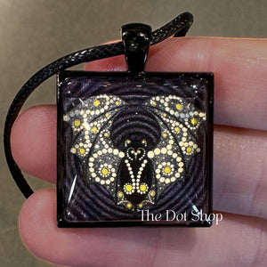 Bat (Sonar) Pendant Necklace Square