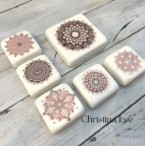 Vintage Valentine Santorini Marble Squares