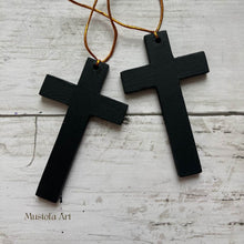 Load image into Gallery viewer, Small Unpainted Handmade Wooden Crosses by Mustofa Art
