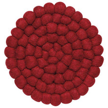 Load image into Gallery viewer, Chili Red Recycled Wool Felt Dot Trivet
