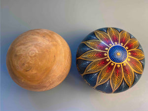 Handmade White Teak Wooden Bowls by Mustofa Art