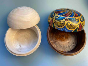 Handmade White Teak Wooden Bowls by Mustofa Art