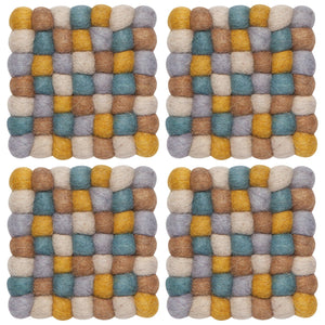 Ochre Dot Coasters Set of 4