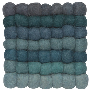 Lagoon Recycled Wool Felt Dot Trivet